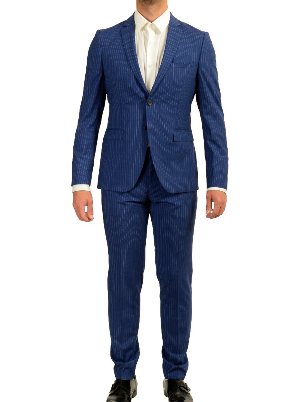 Hugo Boss Men's "Reymond/Wenten" Extra Slim 100% Wool Striped Suit US 38R IT 48R